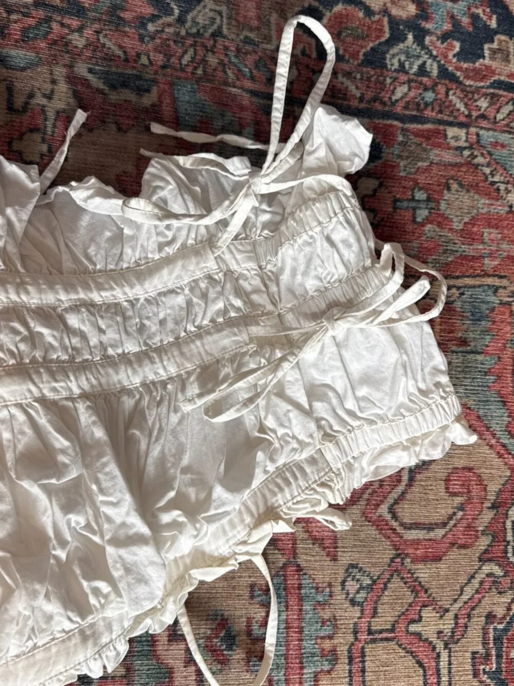 Free People White Side Top Tie - Picture 2 of 3